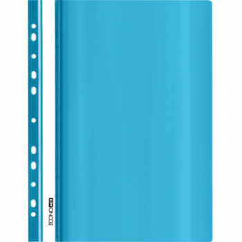 Plastikinis segtuvėlis skaidriu viršeliu, EconoMix, A4+, su perforacija, šviesiai mėlynos sp.