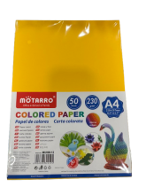 Spalvotas popierius MOTARRO 230gr 50lapų geltonos sp