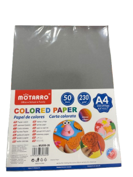 Spalvotas popierius MOTARRO 230gr 50lapų pilkos sp