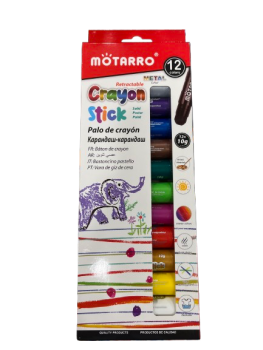 Kreidelės vaškinės 12 spalvų MOTARRO