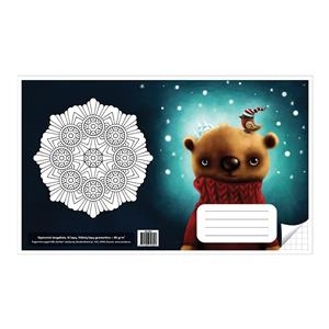 Sąsiuvinis langeliais 12 lapų.Vidinių lapų gramatūra-90 g/m2.