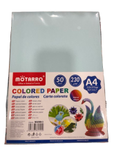 Spalvotas popierius MOTARRO 230gr 50lapų žydros sp