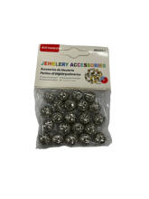 Dekoratyviniai kamuoliukai 12mm 20vnt sidabro sp MOTARRO