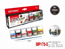Dažai audiniams 6spalvų x 25ml MOTARRO