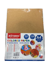 Spalvotas popierius MOTARRO 230gr 50lapų šv.rudos sp