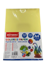 Spalvotas popierius MOTARRO 230gr 50lapų šv.geltonos sp