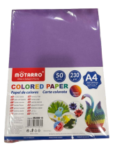 Spalvotas popierius MOTARRO 230gr 50lapų violetinės sp