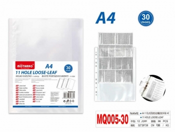Įmautės A4 30vnt skaidrios MOTARRO