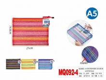 Dėklas su užtrauktuku 175x225mm dryžuotas įvairių sp MOTARRO