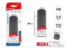 Automatinio pieštuko šerdelės 12vnt HB 2.0x90mm MOTARRO
