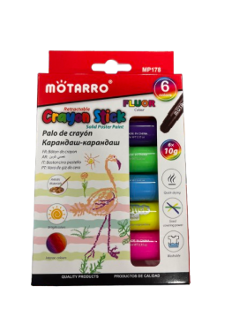 Kreidelės vaškinės 6 spalvos MOTARRO
