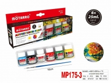Dažai 6spalvos x 25ml MOTARRO