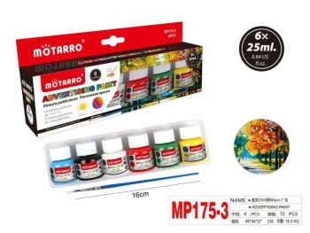 Dažai 6spalvos x 25ml MOTARRO