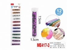 Blizgūs širdelės formos žvyneliai 5spalvos 12 vnt 4mm MOTARRO