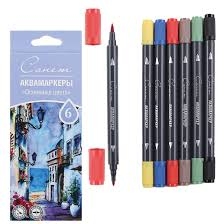 Akvamarkerių rinkinys Sonnet Pirminės spalvos  6 spalvų