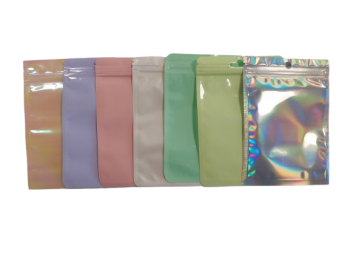 Maišeliai užspaudžiami 115x90mm 10vnt įvairių spalvų