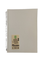 Sąsiuvinis B5 su spirale langeliais 60lapų plastikinis viršelis