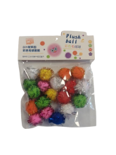 Pomponai 25mm su blizgučiais įvairių spalvų