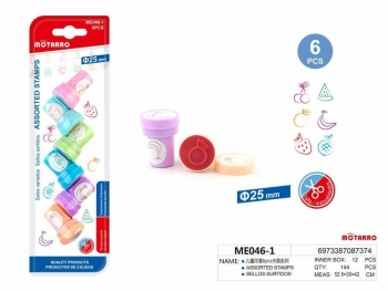 Antspaudėlių rinkinys 6vnt 25mm VAISIAI MOTARRO