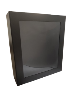 Dovanų dėžutė 370x320x105mm su langeliu įvairių spalvų