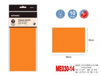 Šilko popierius MOTARRO 50x66cm 10vnt oranžinė sp