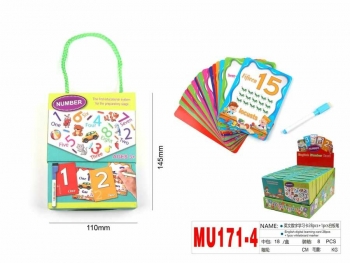 Kortelės MOKAUSI RAŠYTI SKAIČIUS + nutrinamasis markeris MOTARRO
