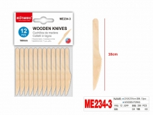 Vienkartiniai peiliai mediniai 12vnt 16cm MOTARRO