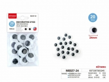 Akytės judančios 24mm 20vnt juodos spalvos MOTARRO