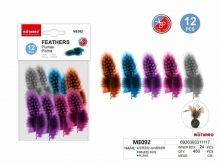 Plunksnos 30x80mm 12vnt įvairių spalvų MOTARRO