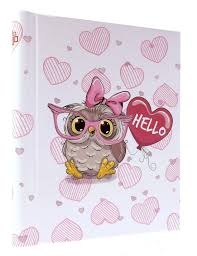 Albumas GED DRS10 HELLO OWL PINK 22,8x 28cm. 20 magnet psl.spiralinio rišimo max 10x15 80