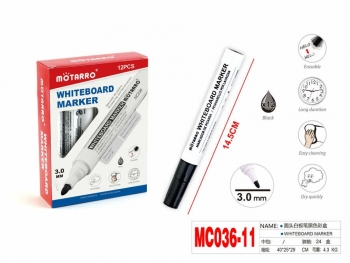 Markeris MOTARRO baltai lentai 3mm juodos sp