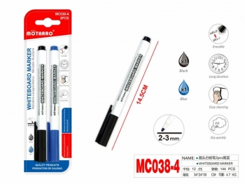 Markerių rinkinys MOTARRO baltai lentai 2-3mm 2vnt mėlynos juodos sp