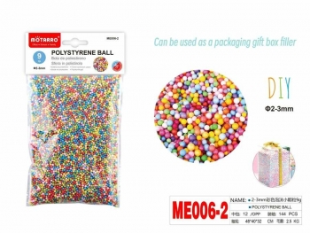 Polistirolio rutuliukai 2-3mm 9g įvairių sp MOTARRO