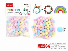 Dekoracija pomponai 10mm 100vnt įvairių sp MOTARRO