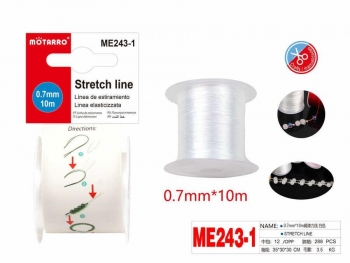 Skaidrus elastinis siūlas 0,7mm 10m MOTARRO