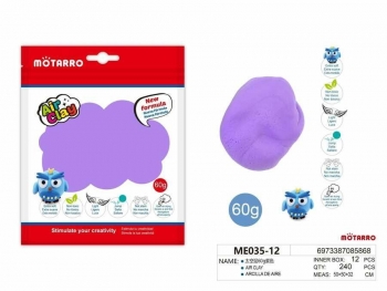 Porėtas modelinas MOTARRO 60g violetinės sp