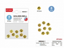 Varpeliai 12mm 8vnt auksinės spalvos MOTARRO
