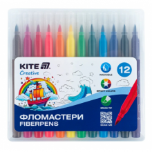 Teptukiniai flomasteriai CREATIVE Kite 12 sp.