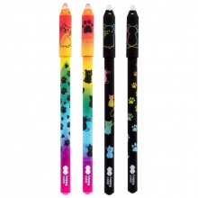 Gelio rašiklis Happy Color Miaow 0.5mm save trinantis, mėlynas