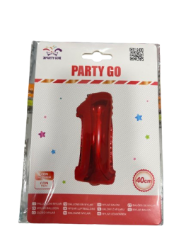 Balionas folijos skaičius 1 raudonos sp.40cm