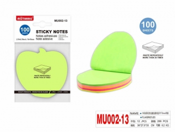 Lipnūs lapeliai užrašams OBUOLYS 70x70mm 5sp x 20l MOTARRO