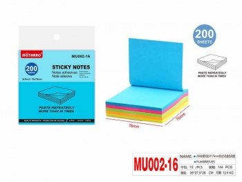 Lipnūs lapeliai užrašams 76x76mm 5sp x 40l MOTARRO