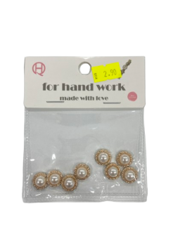 Dekoracija rankdarbiams Perlas 12x12mm8vnt