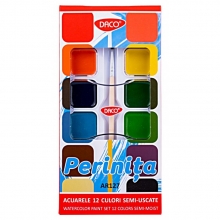 Akvarelė 12sp. su teptuku AR127 DACO
