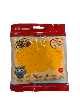 Porėtas modelinas MOTARRO 60g geltonos sp.