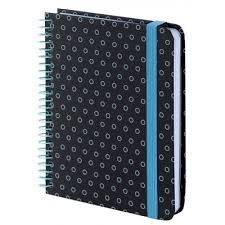 Blaknotas AXENT, B6, langeliais, 120 lapų, 80gsm, su spirale šone, juodos sp.