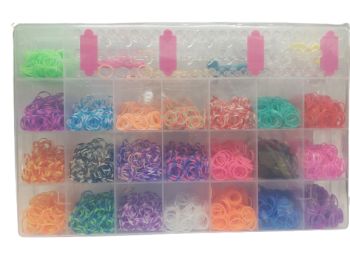 Rinkinys gumyčių ,pynimui įv.spalvų