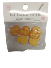 Dekoracija Ančiukas geltonos sp.21x24mm 6vnt