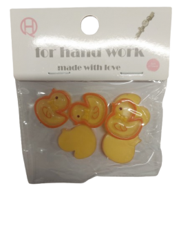 Dekoracija Ančiukas geltonos sp.21x24mm 6vnt