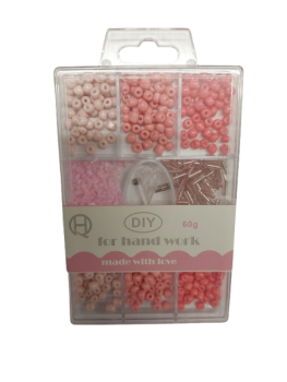 Karoliukai dėžutėje įv.spalvų 60g